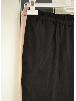 Pantalón negro con raya lateral Bellerose